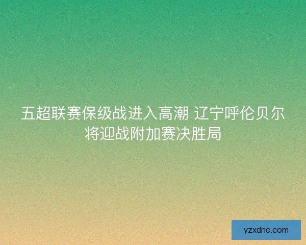 五超联赛保级战进入高潮 辽宁呼伦贝尔将迎战附加赛决胜局