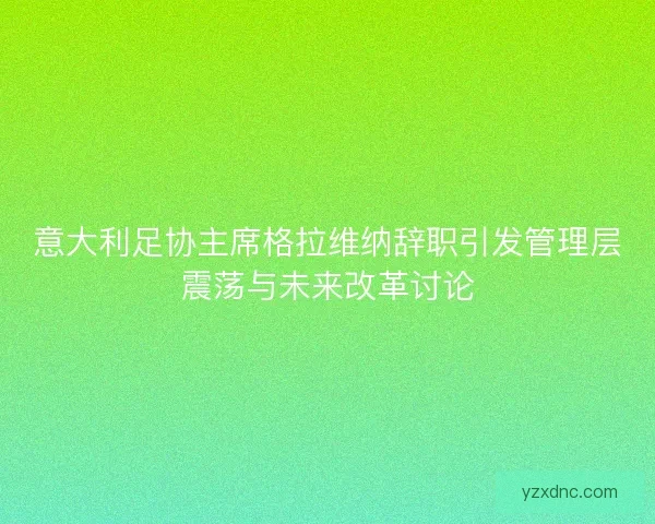 意大利足协主席格拉维纳辞职引发管理层震荡与未来改革讨论